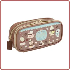 サンエックス すみっコぐらし ポケットペンポーチ  PT17901 喫茶すみっコでチョコレートフェア 限定 ペンケース ファスナー 大容量 文房具 新学期 入学 かわいい バレンタイン スイーツ お菓子
