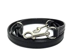 ■美品■ COACH コーチ レザー バッグ用 ショルダーストラップ 斜め掛け レディース ブラック系×シルバー系 GA5456