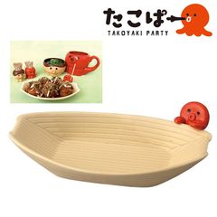 たこぱー 陶製 たこ付き舟皿（TA-35711） 【たこ焼き タコ 明石