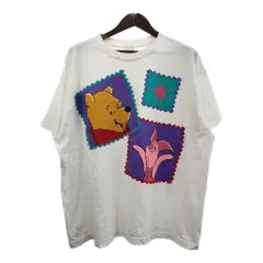 90年代 Disney ディズニー Pooh くまのプーさん 半袖Ｔシャツ 大きいサイズ キャラクター ホワイト (メンズ 2XL相当) 中古 古着 Q6414