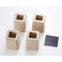 ☆ ベージュ ☆ テーブルの高さをあげる足 ４個組 AKO-08 テーブル 継ぎ脚 テーブルの高さをあげる足 ４個組 高さ調節 継ぎ足 こたつ 4cm 8cm 高さ調整 継脚 継足 足継ぎ 生活雑貨 インテリア アイディアグッズ 便利グッズ スマイルキッズのサムネイル