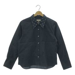 MARGARET HOWELL / マーガレットハウエル | 2018AW | コットン レギュラーカラー シャツ ブラウス | 1 | ダークネイビー | レディース