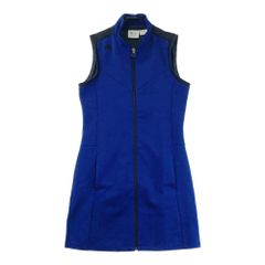 DESCENTE デサントゴルフ ゴルフ ノースリーブ 紺 青 美品 M デサントゴルフ DESCENTE ゴルフ フルジップベスト -デサントストア