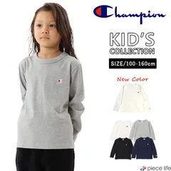 正規取扱店 Champion チャンピオン キッズ ロンT 長袖 ロングスリーブ Tシャツ 男の子 女の子  ジュニア レディース 100 110 120 130 140 150 160  CK-Y401 グレー