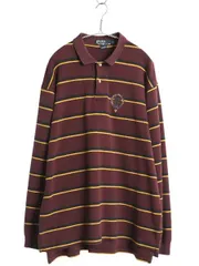 【お得なクーポン配布中!】 90s ポロ ラルフローレン 長袖 ポロシャツ メンズ XL / オールド 長袖シャツ ストレッチ コットン リブ編み ヘビーウェイト 大きいサイズ