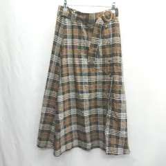◇ Θ◎ ZARA TRF ザラトラファ チェック柄 ロング タイト スカート サイズM ブラウン ブラック レディース E  【1502030016987】