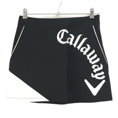 【超美品】キャロウェイ スカート 黒×白 ビッグロゴ 内側インナーパンツ  レディース S ゴルフウェア Callaway