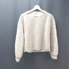 ◇ URBAN RESEARCH DOORS ウール混 無地 無地 異素材 長袖 ニット サイズONE ベージュ レディース E  【1310130008845】