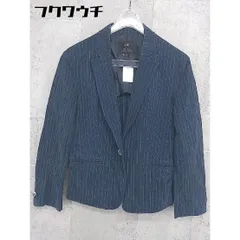 ◇ 23区 ニジュウサンク シングル1B 長袖 テーラード ジャケット サイズ38 ネイビー レディース 【中古】 【1002801826819】