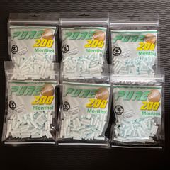 手巻きタバコフィルター　ピュア　スーパースリムメンソールフィルター　6パック