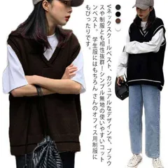 スクールニットベスト レディース ｖネック ゆったり 春 秋冬 大きいサイズ ニットセーター 無地 チョッキ レイヤード 韓国 クールネック おしゃれ ノースリーブ 高校生 通学 中学生 かわいい#belle144113