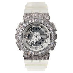 G-SHOCK BABY-G ベイビーG スケルトン カスタム カスタムGショック  BA-110CR 大粒CZダイヤ（キュービックジルコニア）ホワイトゴールド　Kronic クロニック　女性 レディース時計