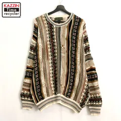 90s vintage CROFT&BARROW 3D ニットセーター メンズ 表記XLサイズ