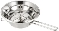 【在庫処分】ステンレス 外径×高さ(mm)240(393)×85(170) 裏ごし器 1.5・2.0・5mmの替刃3枚付 TKG 野菜(トマトなど)・果物等の裏漉しに 錆に強いステンレス製で衛生的 Shoji) 業務用 遠藤商事(Endo BMC19