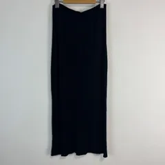 UNIQLO Mame Kurogouchi ユニクロ マメクロゴウチ コラボ スカート ロング丈 リブニット ブラック Lサイズ レディース 古着 モード