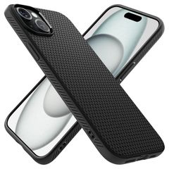 【特価商品】リキッド・エアー ワイヤレス充電 ACS06650 耐衝撃 米軍MIL規格 ソフト マット (マット・ブラック) ケース iPhone15Plus Spigen