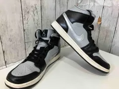 NIKE ナイキ WMNS ウィメンズ Air Jordan 1 Mid SE エアジョーダン 'Black Chrome' スニーカー シルバー x ブラック 29cm 