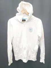 ◇ Θ VANS ヴァンズ 長袖 ジップアップ パーカー サイズM ホワイト メンズ P  【1409090006319】