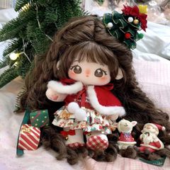 クリスマス 秋冬 5点セット 20cm 着せ替えぬいぐるみ用服 コスチューム 着せ替え人形洋服 人形服 ミニ洋服 綿人形衣装 ドールウェア アクセサリー 萌え ぬい活 推しぬい 棉花娃娃