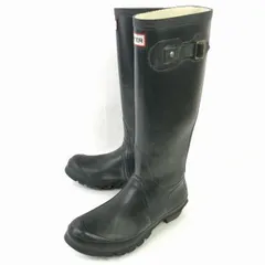 HUNTER/ハンター★レインブーツ【EU38/23.5/黒】ロング◆WB52-7<sale>