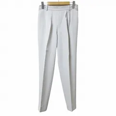 グリーンレーベルリラクシング ユナイテッドアローズ green label relaxing 美品 サラフール タックテーパードパンツ 3514-126-1621 センタープレス 38 M相当 ライトグレー X