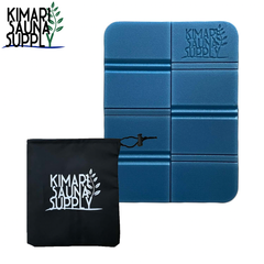 【キマリサウナサプライ】サウナマット ブルー マットポーチ付き アウトレット品