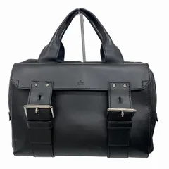 グッチ GUCCI ハンドバッグ ビジネスバッグ キャンバス レザー ベルト 106299 黒 ブラックのサムネイル