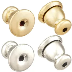 [ジュエリーショップエム] 日本製 取れにくい 落ちない ピアス キャッチ セット メンズ レディース 金属アレルギー対応 ca0001 ゴールド シルバー 2ペア 4個 1