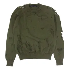 DSQUARED2 ディースクエアード s74ha0946 s16584 ダメージ加工 クルー ニット セーター カーキ系 L【中古】のサムネイル