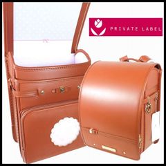新品 定価101,200円 プライベートレーベル 牛革製 ランドセル 女の子用 リボン キャメル A4フラット 日本製 高島屋モデル