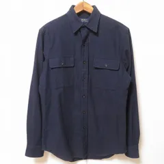 #wnc ポロラルフローレン POLO RALPH LAUREN 長袖シャツ XS 濃紺 エルボーパッチ 小さいサイズ メンズ [919496]のサムネイル