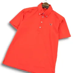 PUMA GOLF プーマ ゴルフ 春夏 ロゴ USP DRY 吸汗速乾★ 半袖 ボタンダウン ポロシャツ Sz.M　メンズ