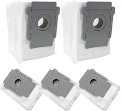 QLASEED 互換品ルンバ互換 交換用紙パック E5 i7+ S9 他対応 ロボット掃除機 30杯分収容 5個セット