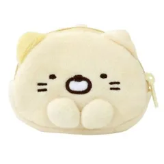 すみっコぐらし ゴムベルト付きぬいぐるみおともポーチ ねこ ポーチ カラビナ付きミニポーチ ポシェット 小物入れ  幼稚園 通園 通学 猫 ネコ かわいい