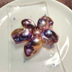 美品❗一点物✨ 本真珠 淡水エジソンパール マルチカラー 鏡面 美品❗一点物✨ 本真珠 淡水エジソンパール マルチカラー 鏡面