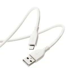 【新品・2営業日で発送】ELECOM エレコム USB-A to Lightningケーブル／なめらか／1.0m／ホワイト(MPA-UALSS10WH)