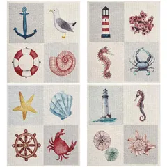 新品 スポンジワイプ キッチンクロス セルロース ふきん 天然繊維 (17x19cm 4枚入) 水切りマット 速乾 吸水スポンジ クロス 台拭き かいよう