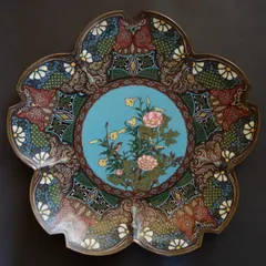 七宝焼 古董品 レトロ 中国美術 景泰藍 七宝焼き 花瓶 壺 骨董品 約