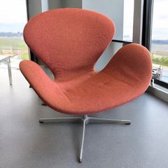 Fritz Hansen フリッツハンセン The SWAN スワンチェア レッド 北欧 一人掛け ラウンジチェア ソファ 椅子 チェア アンティーク