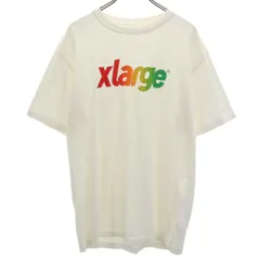 エクストララージ プリント 半袖 Tシャツ L ホワイト系 XLARGE メンズ 古着 【240418】