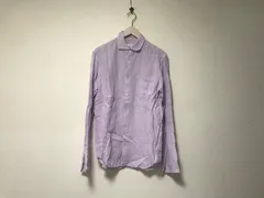 本物コムサメンCOMMECAMENリネン麻長袖シャツメンズサーフアメカジミリタリーストリートスケーターワークビジネススーツモードドレスゴルフバイカーロック青ブルーM