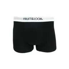 FRUIT OF THE LOOM フルーツオブザルーム BLACK コットン ボクサーパンツ 無地 シンプル メンズ ブランド 下着 パンツ インナー プレゼント ギフト 彼氏 男性 大人