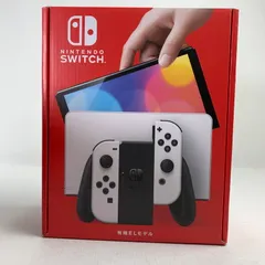 【中古美品】 未使用 Nintendo Switch 任天堂 スイッチ (有機ELモデル) Joy-Con(L) (R) ホワイト 本体 【034-250402-nm-03-fuz】