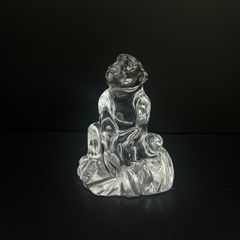【美品】Baccarat　バカラ 干支　干支シリーズ　サル　猿　申　置物　ガラス　フィギュリン　クリスタル　縁起物　幸運　②