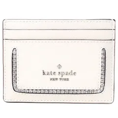ケイトスペード カードケース katespade レザー クリスタル ストーン キラキラ マディソン スモール スリム カードホルダー 名刺入れ 定期入れ パスケース 専用BOX付き メレンゲマルチ KJ024