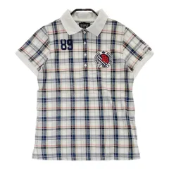 サイズ：0 PEARLY GATES パーリーゲイツ  半袖ポロシャツ チェック柄 ホワイト系 [240101426835] ゴルフウェア レディース ストスト