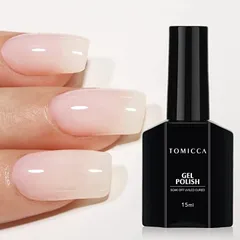 TOMICCA ジェルネイル 透明感ある 15ml UV/LED対応 初心者＆プロ適用 ポリッシュタイプ セルフネイル(乳白色)