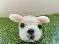 HA13-010　羊毛フェルト　フレンチブルドッグ　犬　動物　バッグチャーム　キーホルダー