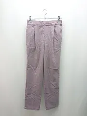 ◇ ◎ ●未使用● earth music&ecology テーパード センタープレス ウエストゴム パンツ サイズM パープル レディース E  【1308290008324】