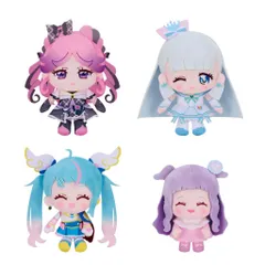 【中古】ぬいぐるみ 全4種セット コロっとまんまる プリフェイスぬいぐるみ～キュアキッス・キュアニャミー・キュアスカイ・プリンセス・エル～ 「映画キミとアイドルプリキュア♪ お待たせ!キミに届けるキラッキライブ!」